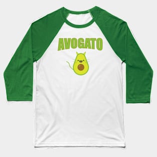 Funny Avagato for Avocado and Cat Lovers Baseball T-Shirt